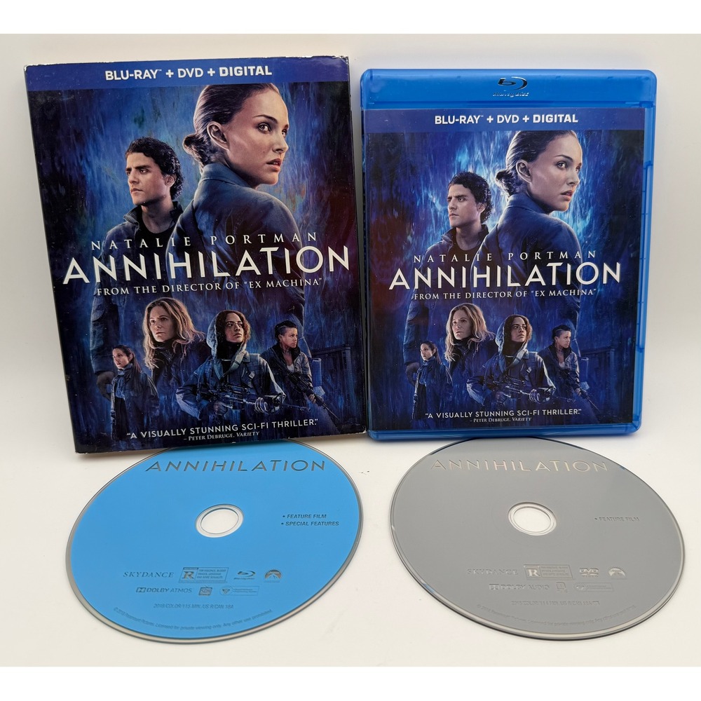 Annihilation Blu-ray DVD Natalie Portman Sci-Fi Movie with Slipcover N038